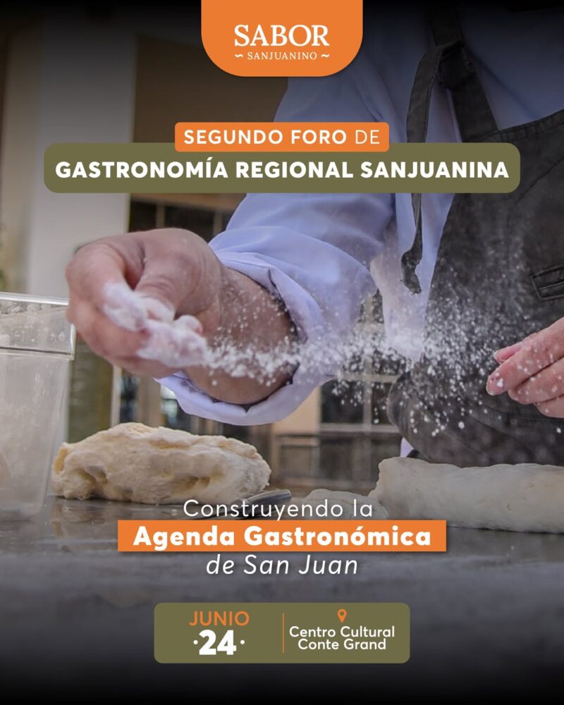 Placa oficial de S.A.B.O.R. Sanjuanino para el foro de gastronomía regional en San Juan